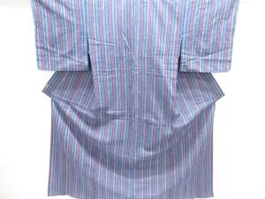 無形文化財正藍阿波しじら　縞織り出し着物